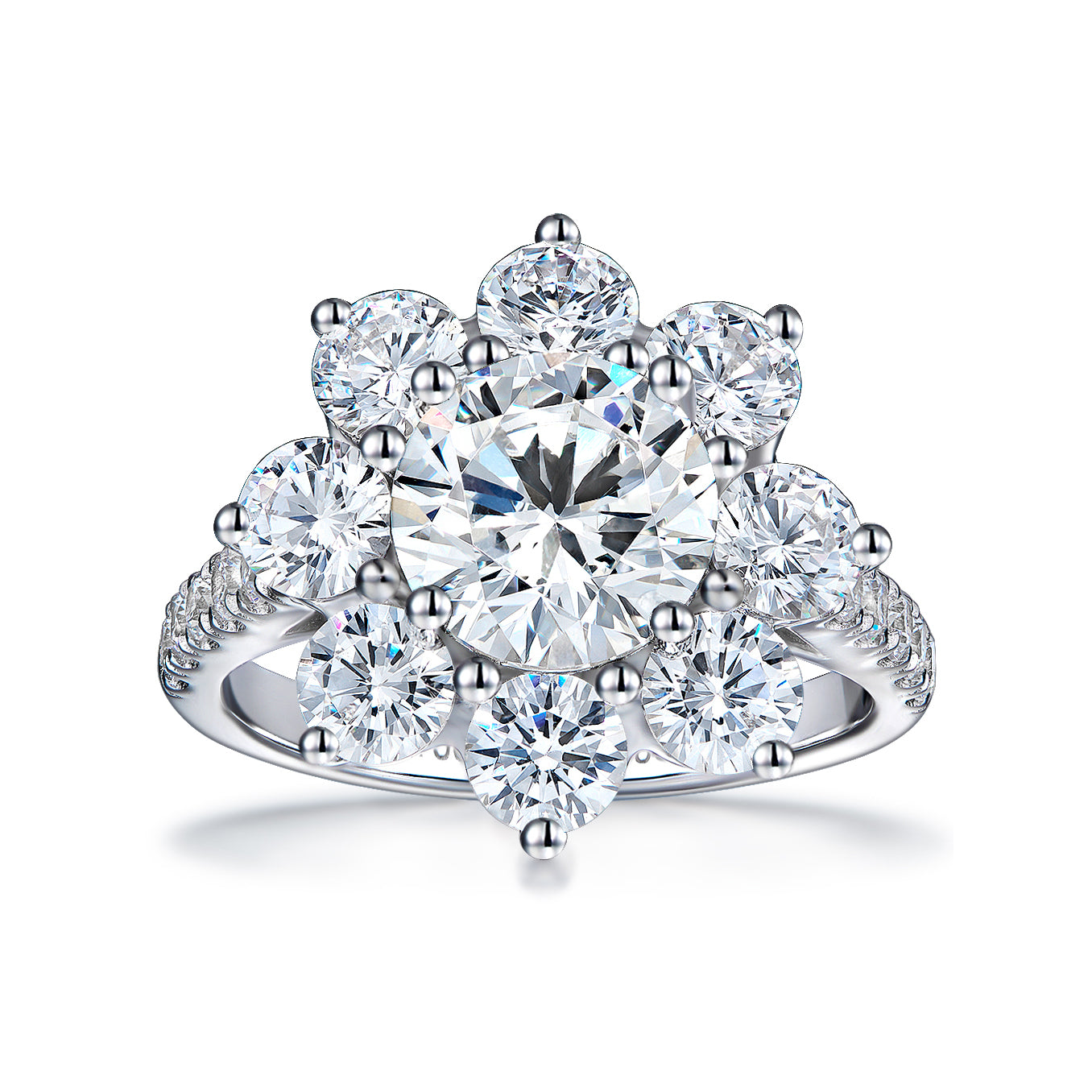 sunflower diamond ring 1ct