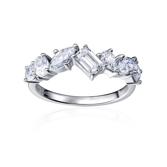 irregular simplicity diamond ring