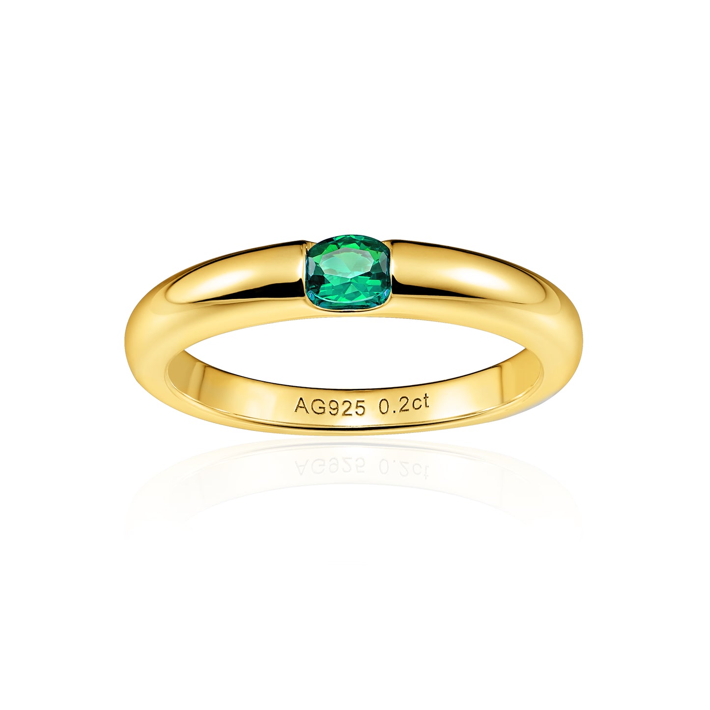 lab grown Emerald ring