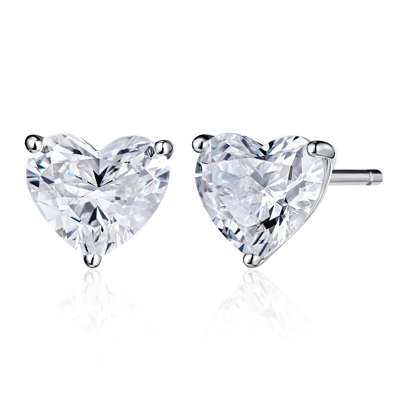 heart stud earrings