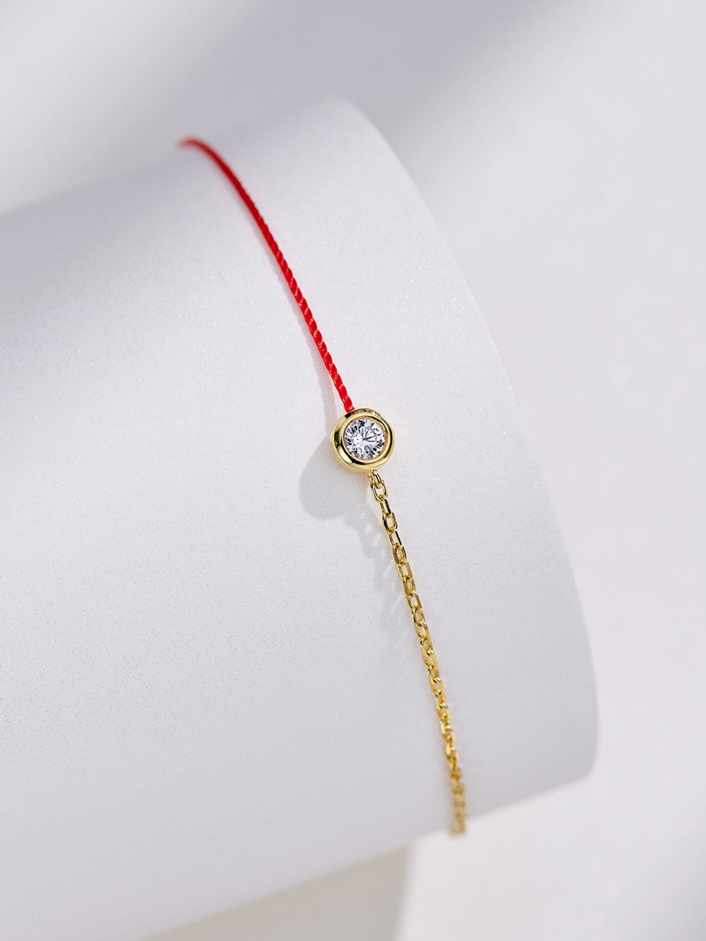 Red rope diamond bracelet