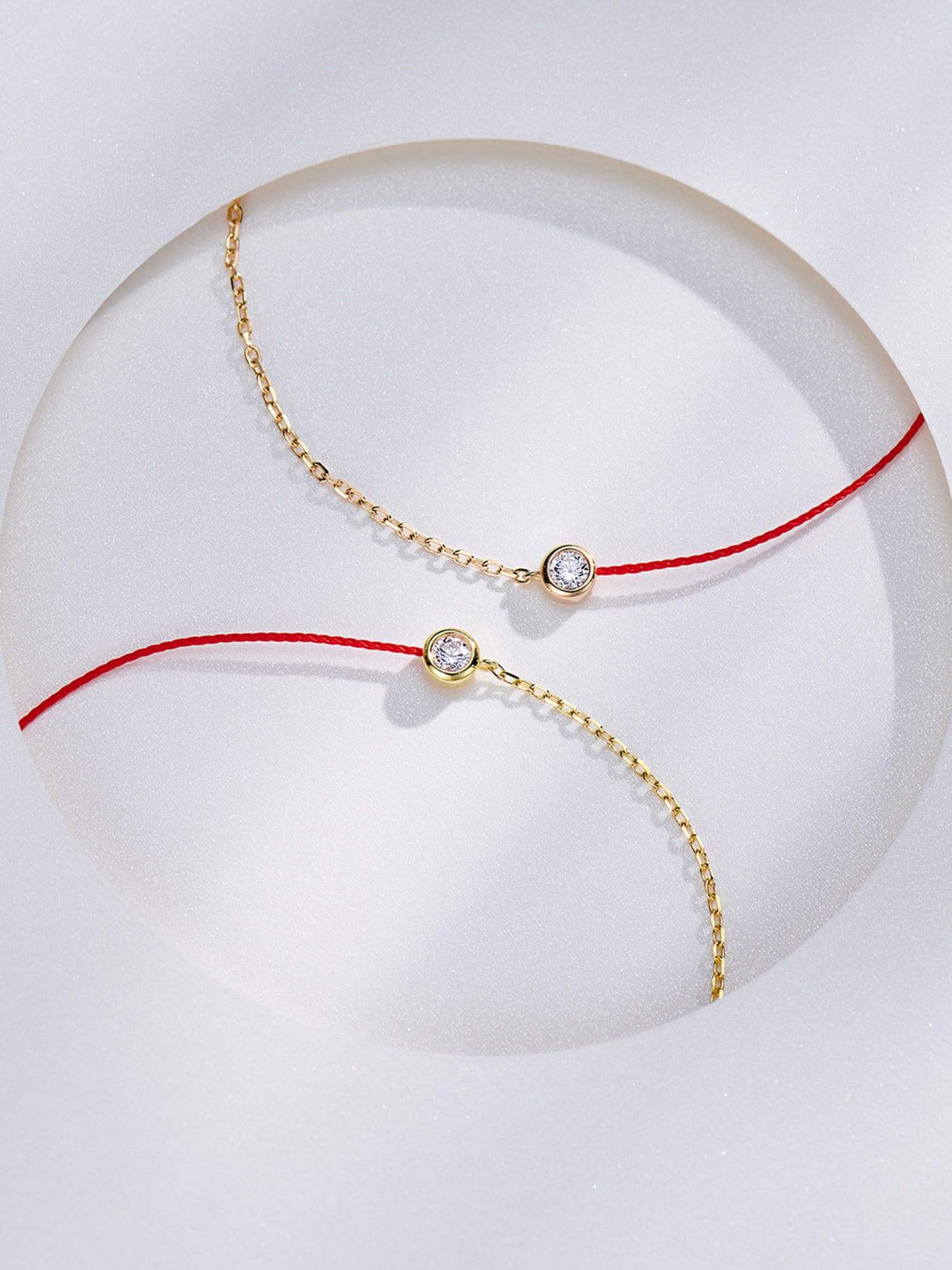 Red rope diamond bracelet