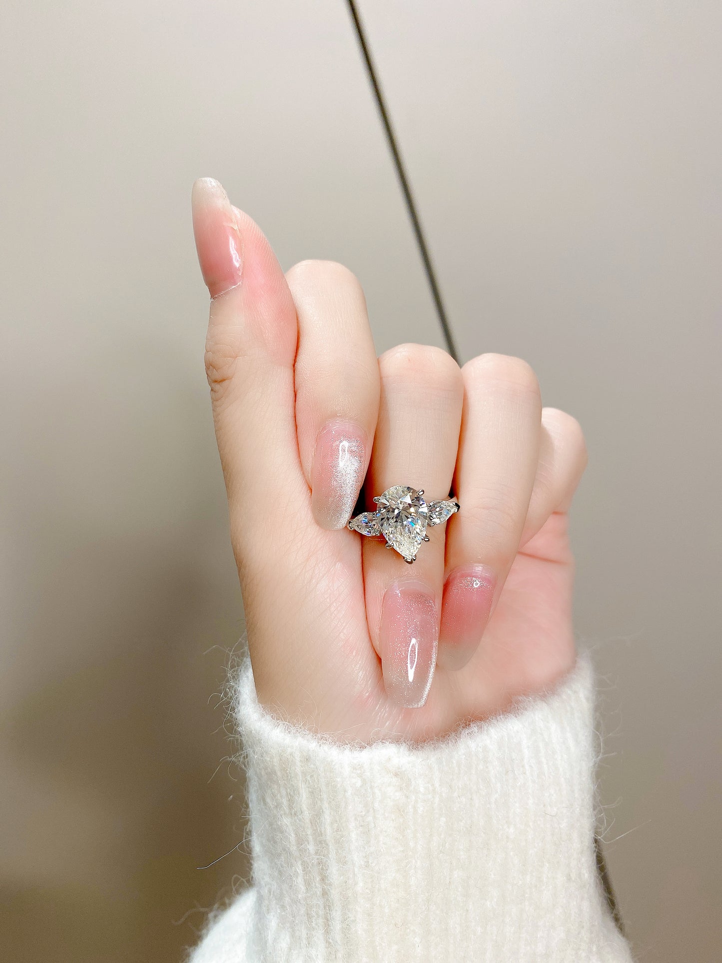 waterdrop diamond ring