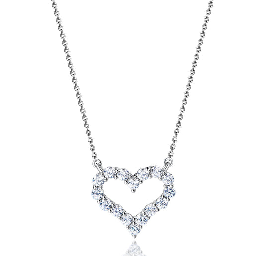 heart diamond necklace (large)